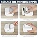 OFFCUP Mini Drucker Mini Fotodrucker mit 5 Papierrollen Tragbarer Mini Printer Thermodrucker Taschendrucker Smartphone Bluetooth Drucker für iOS und Android für Studiennotizen Fotos Etiketten, Weiß