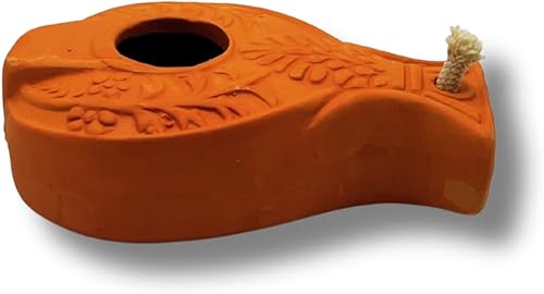 Miniatura 3 de 3 (tres) réplicas antiguas lámparas de aceite de arcilla forma de pez - lámpara de aceite herodiana - judaicacristiano, Israel.