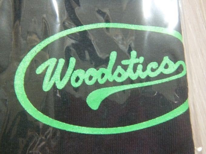 Amazon.co.jp: Woodstics Oval Logo Tee M 黒/緑 ウッドスティックス T