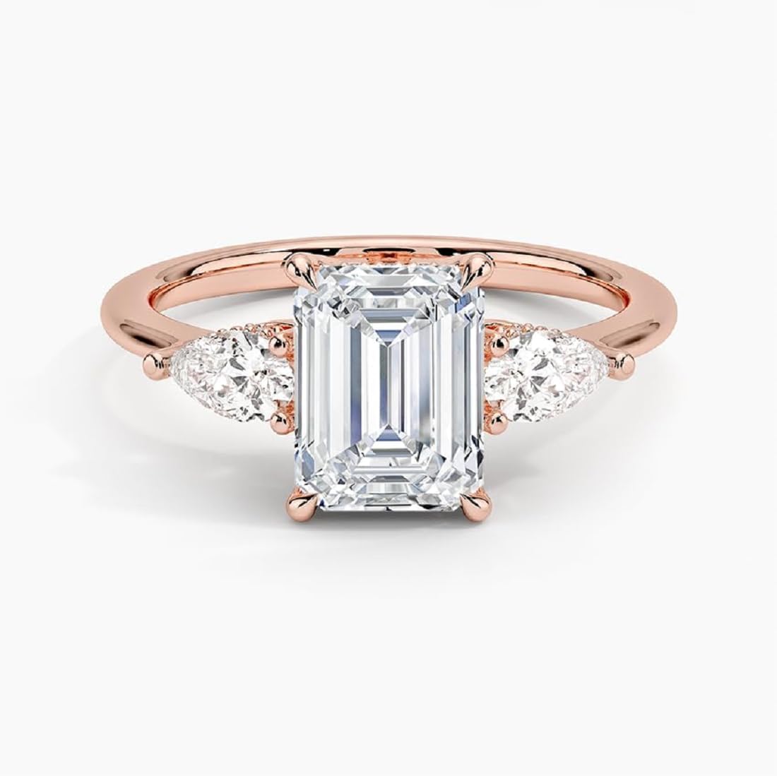 2 Carat Emerald Cut 10K 14K 18K Solid Gold, Lab Grown Diamond Engagement Ring, E-F Color VVS1-2 Clarity, IGI Certified, Wedding Bridal Anniversary Promise Ring for Women