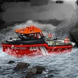 Ssccgym RC Jet Boat Remote Control Boat Port Tugboat Watercraft 8km/h 1/12 Scale 2.4Ghz 4CH for 14y+ Beginners...