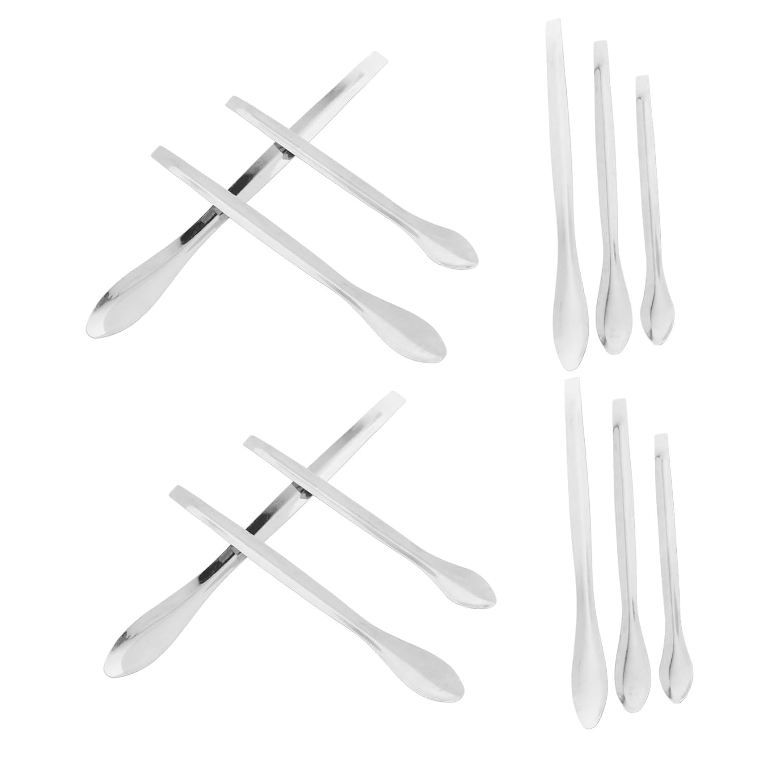 KICHOUSE 48pcs Lab Mixing Spoon Stainless Steel Scoop Reagent Sampling Tool Accurate Measuring