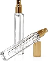 Vista 5 de 5 atomizadores de colonia vacíos, 0.3 fl oz, mini botellas de perfume recargables con herramientas dispensadoras, botella rociadora de bolsillo