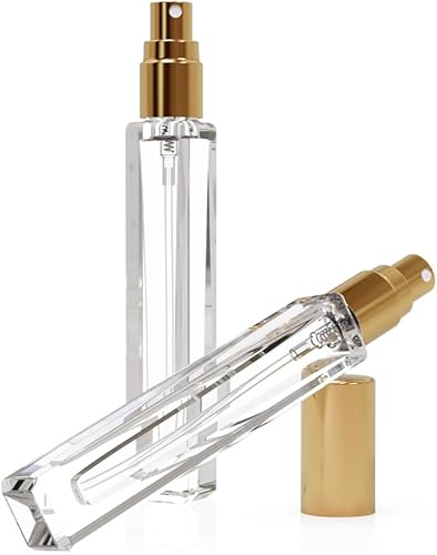 Miniatura 5 de 5 atomizadores de colonia vacíos, 0.3 fl oz, mini botellas de perfume recargables con herramientas dispensadoras, botella rociadora de bolsillo para