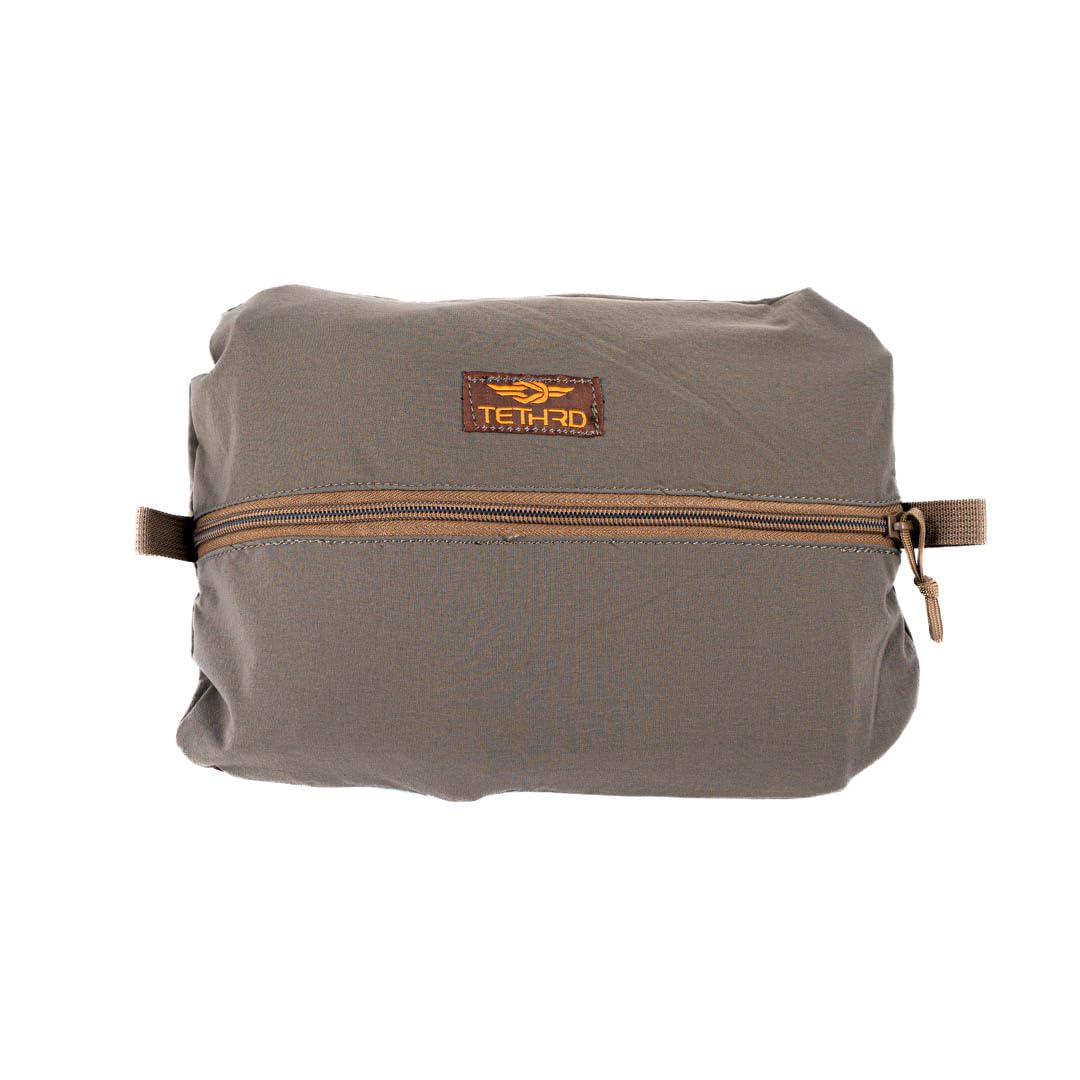 Tethrd Pulley Pouch - Durable Accessory Hunting Bag - Zippered Closure - Ripstop Nylon Construction - Use For Hunting, Hiking, Camping, or Tactical Gear - Made in the USA, X-Large
