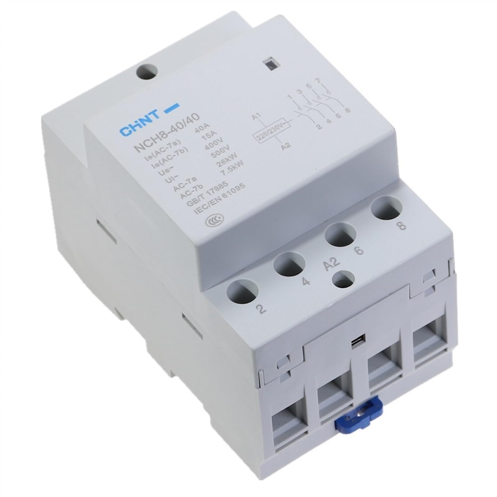 Contacteur modulaire domestique 40A pour optimiser le contrôle des circuits CA