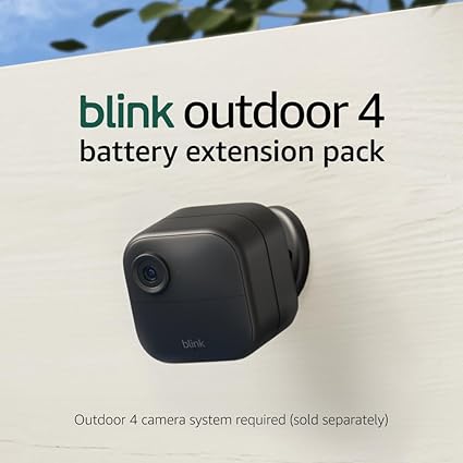 Blink Outdoor Battery Extension Pack — Accessory for Outdoor 4 and Outdoor 2K+ smart security camera, 4-year battery life, set up in minutes, batteries included