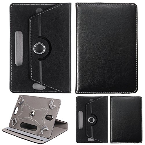 Universal 8.0 inch Tablet Case, Multi-Angle Stand Flip Printed Wallet Case Fits All 8.0" Inch Samsung, Lenovo, Acer, Huawei, Sony, Apple, Toshiba Android Tablets tab devices (Black)