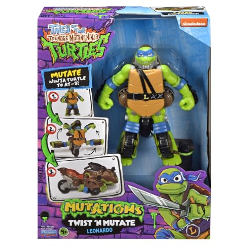 TEENAGE MUTANT NINJA 84291CO Tales Turtles Twist N Mutate Leonardo à 3 Roues Sling Shot Véhicule par Playmates Toys, Multicolore