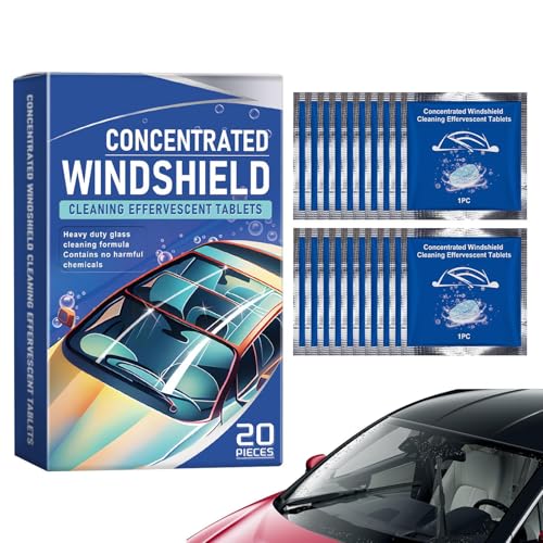 Limpiacristales Para Parabrisas | Tabletas Efervescentes Concentradas De Parabrisas - Tabletas Resistentes A La Intemperie Para Lavaparabrisas,Para Coche Y Camión Interior Exterior Offroad Garaje
