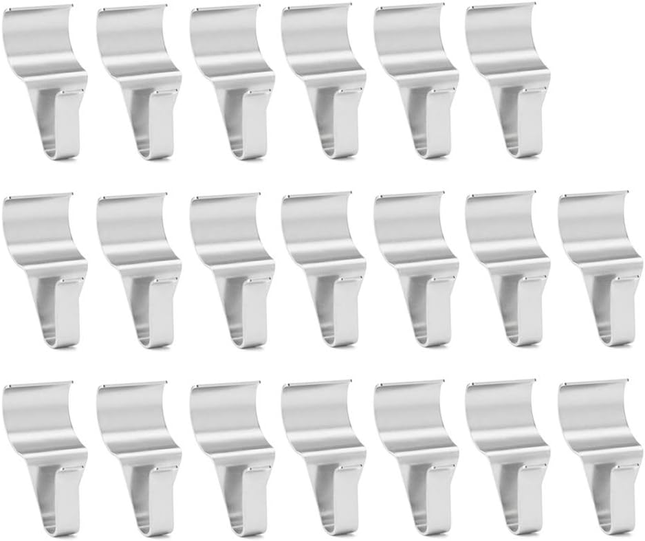 WishDirect Vinyl Siding Hooks (20 Pack), Heavy Duty Stainless Steel Low Profile No-Hole Hanger Hooks
