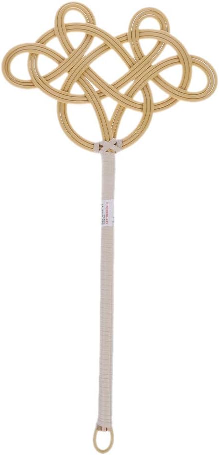 UOAT Traditional Racket Woven Imitation Rattan Clean Duster Carpet Rug Beater Durable Hand Made For Pet Owner