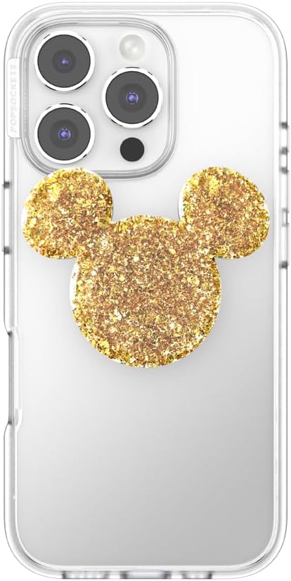 PopSockets Adhesive Phone Grip, Holder, Phone Stand, Disney - Earridescent Gold Mickey