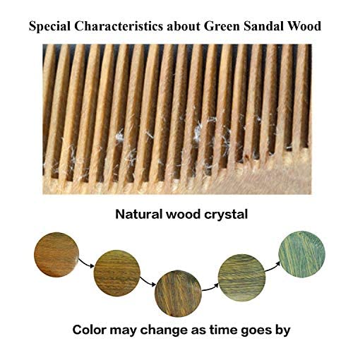 Onedor Natural Sandalwood Hair Comb - Anti-Static Detangler