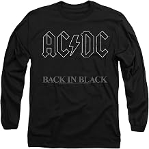 Popfunk ACDC Back in Black Logo Rock Album Longsleeve T Shirt