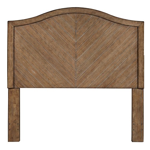 Pulaski Camel Back Chevron Patterned Wood Headboard, Queen, Brown - Image 4
