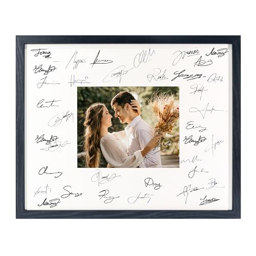 GarduationMall 16x20 Signature Picture Frame Holds 8x10 Photo with White Mat for Wedding Graduation | Wall or Tabletop Display by GraduationMall - Image 2