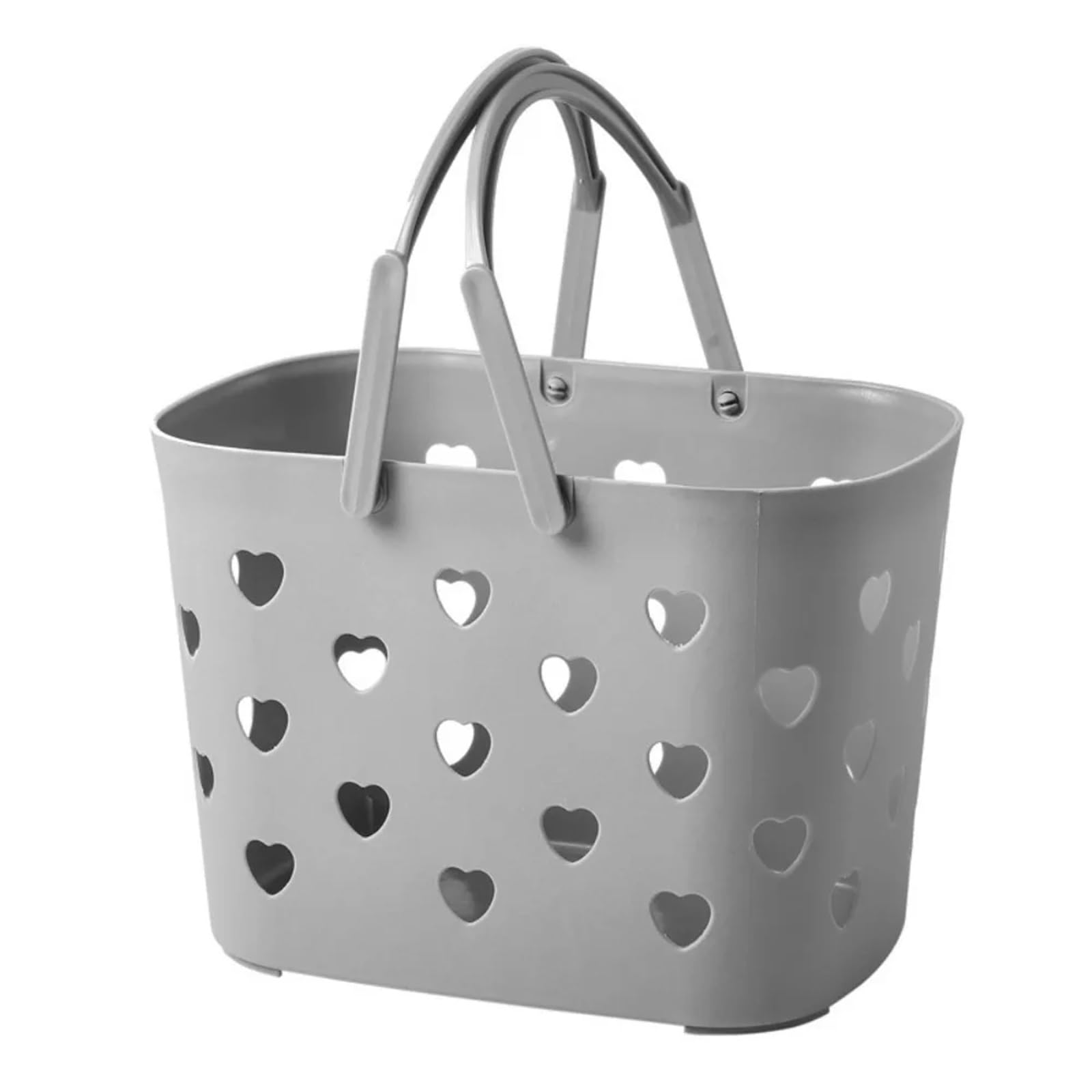 GOXQIT 2pcs Shower Basket With Handles Stackable College Dorm Organizer Large Capacity Space Saving Drainage Toiletry For Bathroom(Grey)
