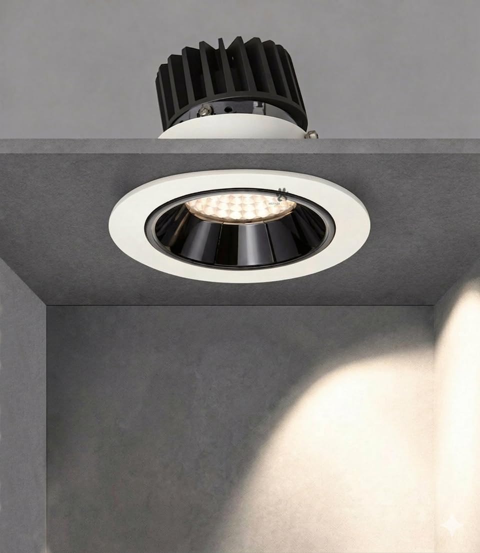 Mufasa 12 Watts Adjustable COB LED Recessed Light, Ceiling Lighting System, Focus Downlight Wall Washer Highlighter for Gypsum & POP Ceiling, Natural White 4000K (with Adaptor) (White)-image-14