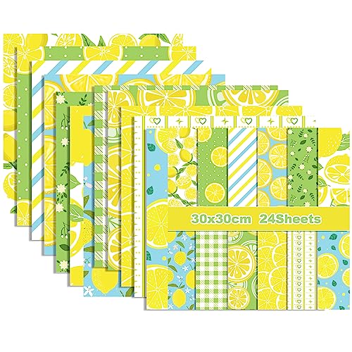 Papier cartonné citron 30,5 x 30,5 cm pour scrapbooking carterie journal et art mural