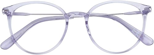 Miniatura 3 de ZENOTTIC Gafas ópticas redondas con marco transparente, lentes transparentes, lentes sin receta para mujer