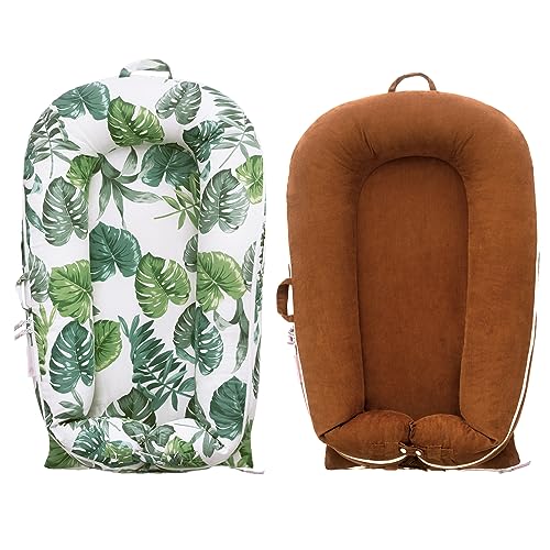 Image of 2-Piece Set (Corduroy Brown）*1+（Tropic Leaves)*1