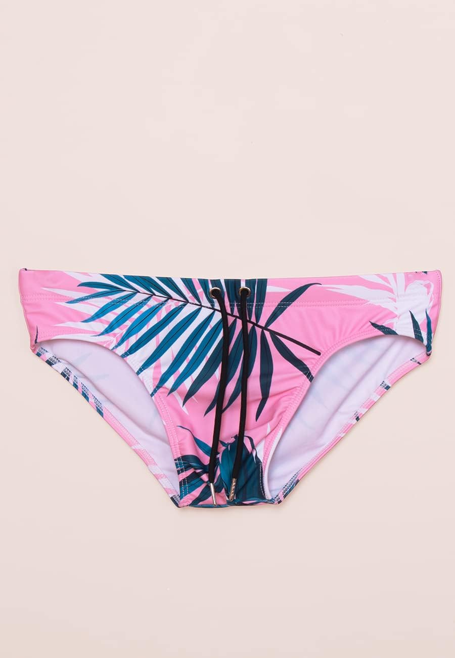 MIZOK Men's Sexy Bikini Swim Briefs Quick Dry Printed Swimsuit Beach Swimwear with Drawstring - Image 6