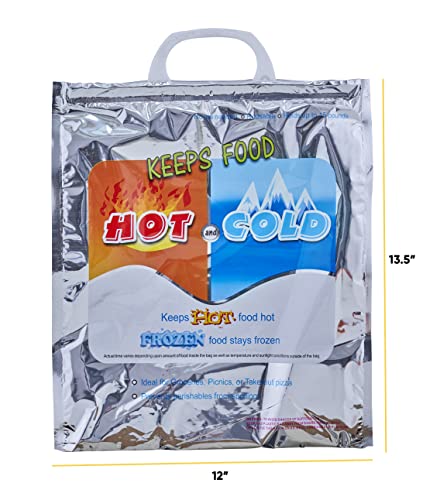 Superio 785 Hot And Cold Insulated Bags For Food Delivery, Grocery Shopping Bags, Food Storage For Hot And Frozen Food For Travel, Disposable Cooler Bag, Reinforced Thermal Lunch Bag thumb #1