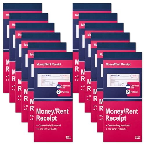 Carnet de reçus d'argent XKDOUS 12 livres papier autocopiant petite entreprise