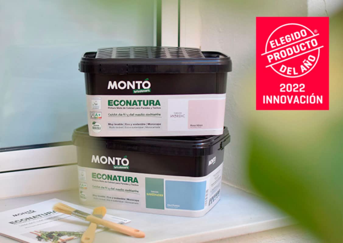 Pintura Plástica Mate para Paredes y Techos. Ecológica y Sostenible. Econatura (4L, Azul Petrol)