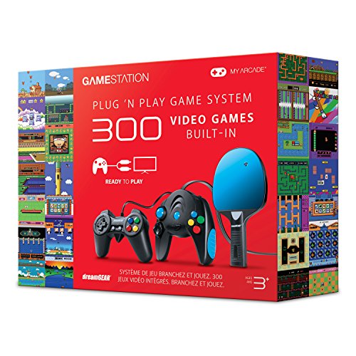 My Arcade Gamestation 300 Plug and Play Game System with 300 Preloaded Games – Includes 2 Console Style Wired Controllers and 1 Wireless Paddle - Thumbnail 3