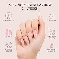 Vista 5 de Kiara Sky Uñas profesionales *NEW* Cover Gelly Tip Case Extensiones de uñas de gel suave (almendra corta - cielo vainilla)