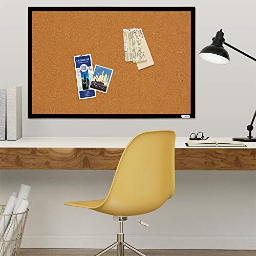 Quartet Cork Board Bulletin Board, 2' x 3' Framed Corkboard, Black Frame, Decorative Hanging Pin Board, Perfect for Home Office Decor, Home School Message Board or Vision Board (MWDB2436-BK) Quartet Cork Board Bulletin Board, 2' x 3' Framed Corkboard, Black Frame, Decorative Hanging Pin Board, Perfect for Home Office Decor, Home School Message Board or Vision Board (MWDB2436-BK)