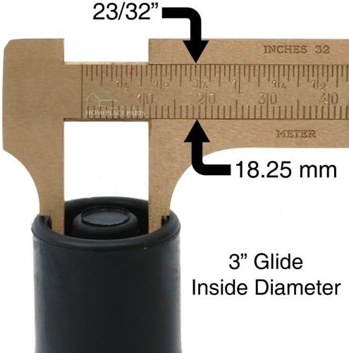 3-5/8" Tall Replacement Bed Frame Glide Feet, Cone Shaped, Set of 4