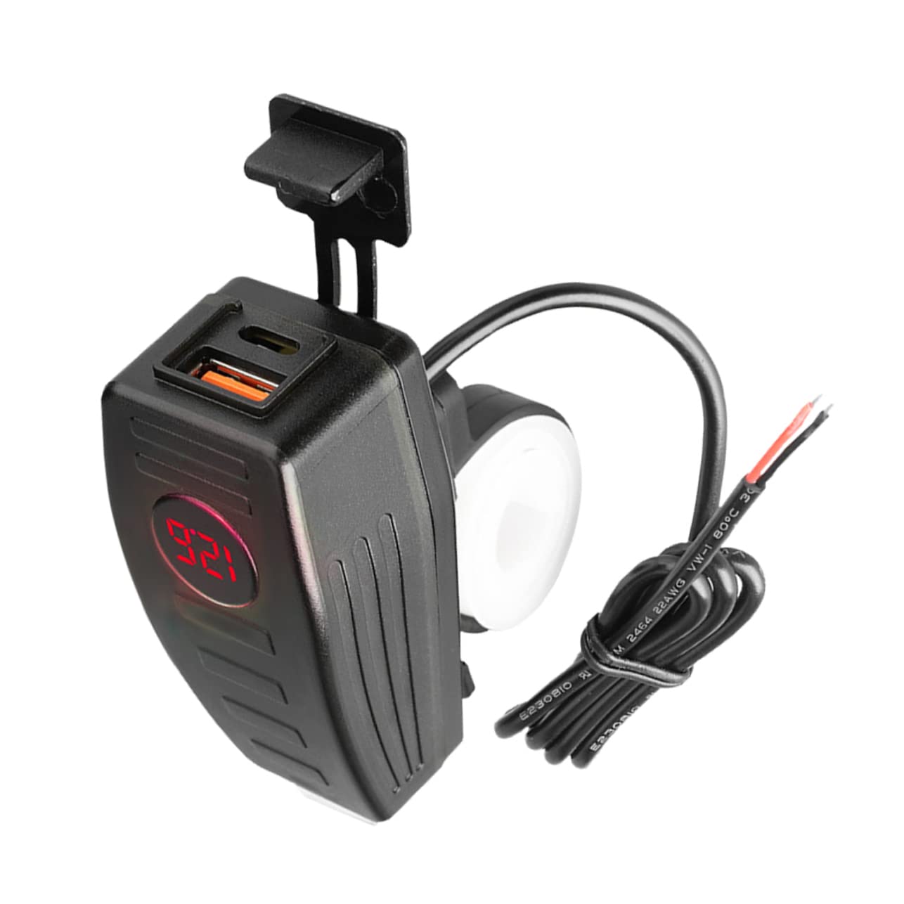 Alipis Motorcycle Dual Ports Charger 5v 3.6a/9v 2a Handlebar USB Adapter for Navigator