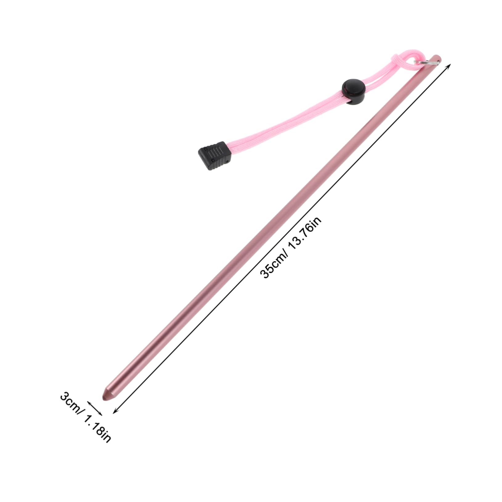 Aluminum Diving Rod with Lanyard Underwater Probe Stick for Scuba Diving Versatile Bottle Knocker Tool and Lightweight Dive Stick for Outdoor Exploration Essential