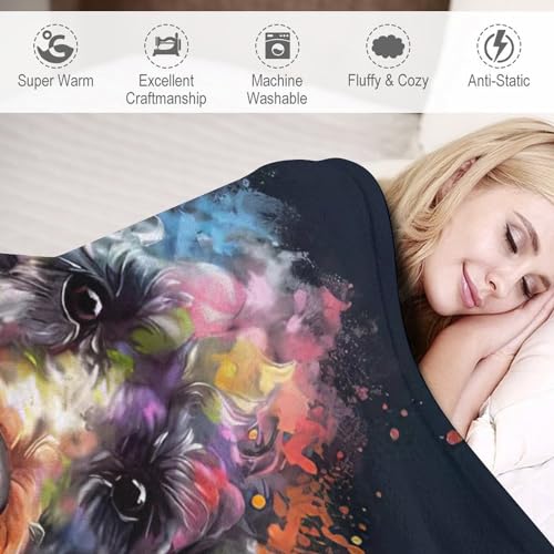Couverture flanelle lavable machine plaid polaire chien - 4