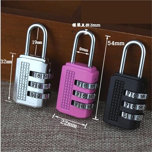 Candado de combinación MS522 con bloqueo con contraseña para joyero y bolsa 7