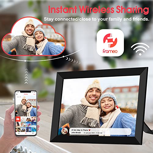 Frameo 10.1 Inch Smart Wifi Digital Photo Frame With 16Gb Storage, Ips Hd Touch Screen Digital Picture Frame, Smart Cloud Photo Frame Wall Mountable, Share Photos/Videos Instantly Via Free Frameo App #TOP1
