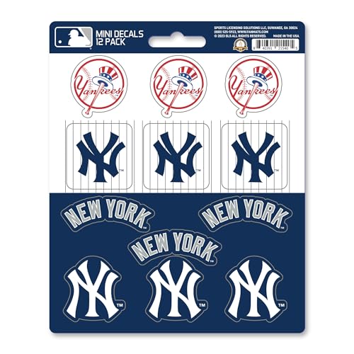 FANMATS 39338 New York Yankees Mini Decal 12-pk
