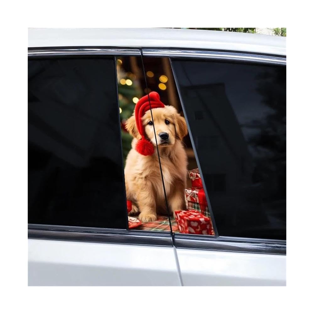 Autocollants pour montants de vitres de voiture - Cachez les rayures avec ce chien