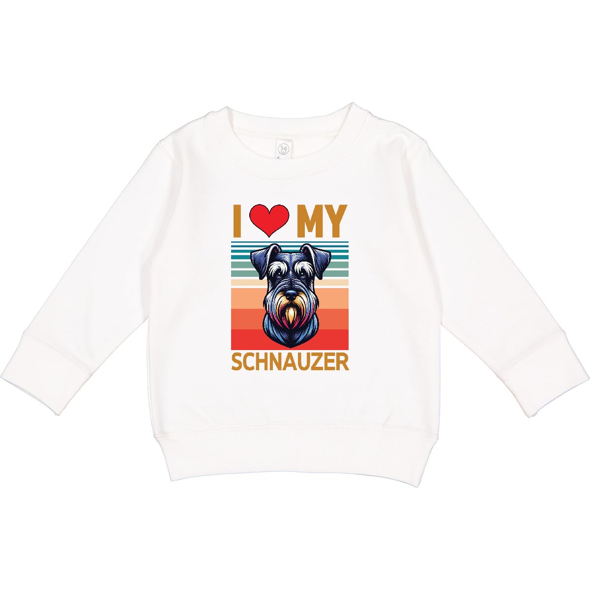 inktastic I Love My Schnauzer Dog Toddler Sweatshirt 2T White 43c81