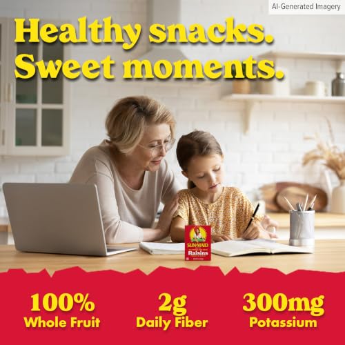 Image of Sun-Maid California Sun-Dried Raisins - (6 Pack) 1 oz Snack-Size Box - Dried Fruit for Healthy Snacks, School Lunches, and Natural Sweeteners