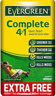 EverGreen 400sqm Complete 4-in-1 Lawn Care, Lawn Food, Weed and Moss Killer Bag