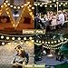 Globe String Lights Battery Operated 11.9Ft Marquee Letter Lights 12 LED Light Bulbs with Timer, Indoor Outdoor G40 String Light for Party Bedroom Marquee Letters Numbers Christmas Camping Decor