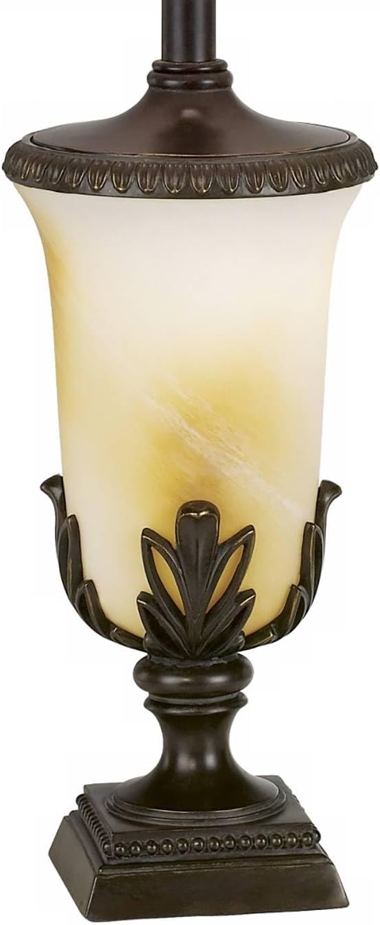 Garden Blossom 36 1/2" Tall Large Traditional French End Table Lamp Night Light Brown Bronze Finish Glass Single Shade Living Room Bedroom Bedside Nightstand House Office Home Reading - Kathy Ireland