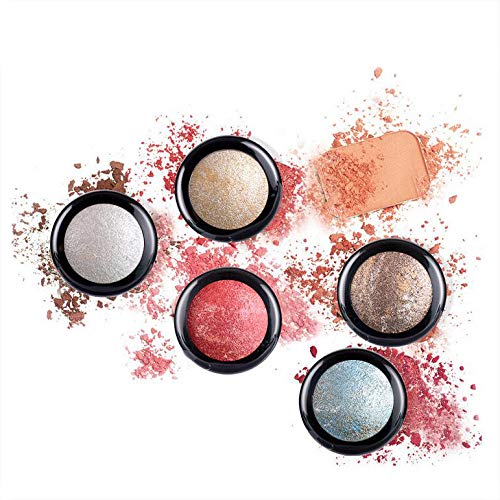 Mallofusa Single Shade Baked Eye Shadow Powder Palette Eye Makeup Kit In Shimmer 15 Metallic Colors Optional (Copper) #TOP1