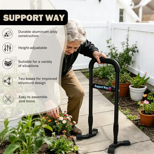 Stand Assist Aid Plus, 20-26.8" Adjustable Steel Standing Aid for Seniors & Elderly, Lift Assist Device to Get Up from Floor, Kneeling, or Low Seats, Black - Image 5
