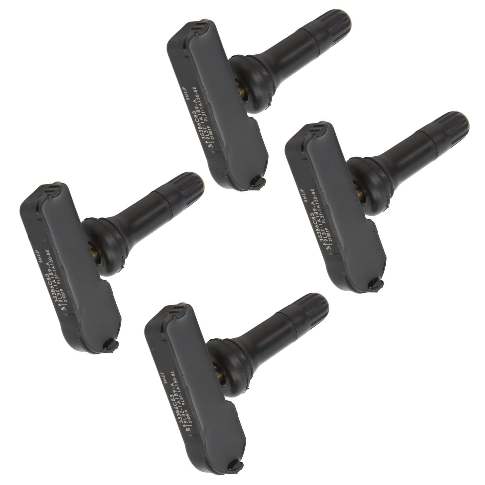 Tbest Tire Pressure Monitoring Sensor 9L3Z1A189A DE8T1A180AA High Accuracy Replacement TPMS for Vehicles 4PCS ABS Built in CR2025 Battery