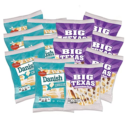 Tribeca Curations | Cloverhill Big Texas Cinnamon Roll & Cheese Danish Combo | 12 Pack #TOP2